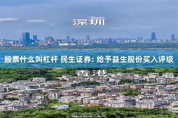 股票什么叫杠杆 民生证券: 给予益生股份买入评级