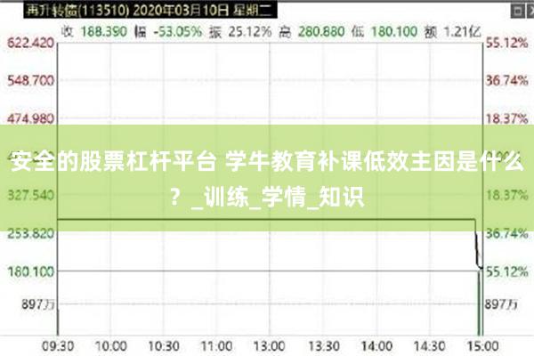 安全的股票杠杆平台 学牛教育补课低效主因是什么？_训练_学情_知识
