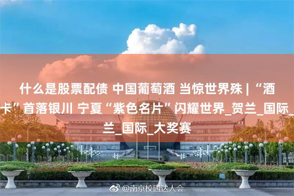 什么是股票配债 中国葡萄酒 当惊世界殊 | “酒界奥斯卡”首落银川 宁夏“紫色名片”闪耀世界_贺兰_国际_大奖赛