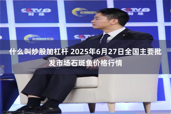 什么叫炒股加杠杆 2025年6月27日全国主要批发市场石斑鱼价格行情